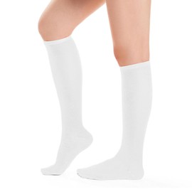 Ammiko White Knee High Socks for Women Knee High White Socks White High Socks Womens Long White Socks