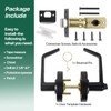 Commercial Privacy Indicator Door Lever Lock - Modern Matte Black