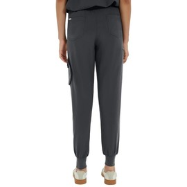 Kitmaz Medical Scrub Pants for Women — Mid Rise Jogger Pants with Yoga Waistband, 4-Way Stretch, Anti-Wrinkle & 8 Pockets Dark Grey