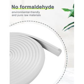 Arinbeb Foam Corner Protector Edge and Corner Guard, with 12.5 feet Length Foam Safety Bumpers, Baby Proofing Safety Table Corner Protectors (White 12.5ft)