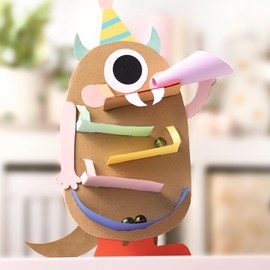 folia 924 Wow Craft Box Happiness Safari Craft Box 144 Pieces with Paper, Craft Card, Stickers, Accessories and Instructions, Medium