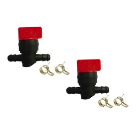 Fuel Shut-Off Valve 1/4" Inline Straight Replaces BS 494768 698183 493960 JohnDeere AM107340 (Pack of 2)