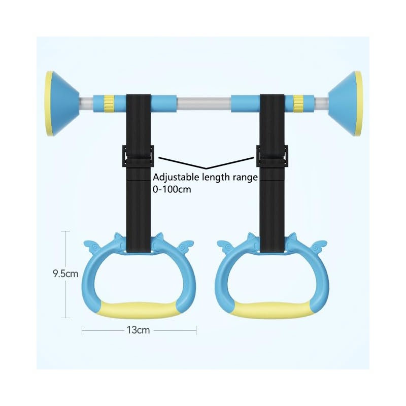 2 Pairs Home Gym Gymnastics Rings Equipment, Adjustable Strap Strength