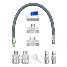 NTSUMI Chemical Injector Bypass Kit 3/8 Inch Fit for Pressure Washer, Stainless Quick Couplers, 6000 PSI