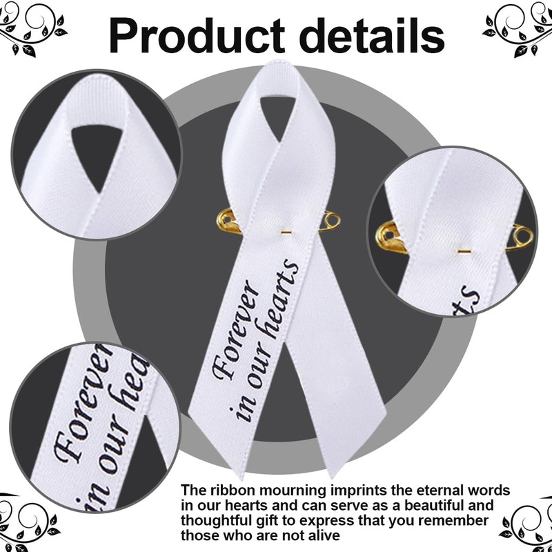 OYZOQ Mourning Bows with Text, for Funeral Funeral Accessories and