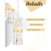 Ken & Ricky Pendant Lights Kitchen Island Gold 3 Pack,Crystal