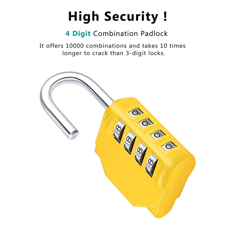 ZHEGE Combination Padlock, Outdoor Padlock Weatherproof for Fence Gate, Sheds,