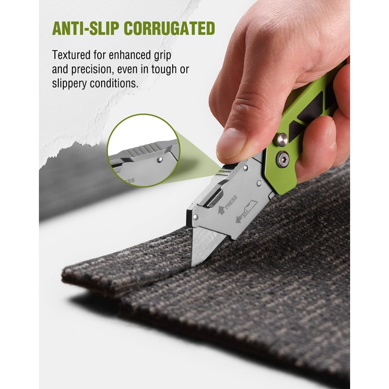 WORKPRO EDC Folding Utility Knife, Mini Box Cutter with Quick