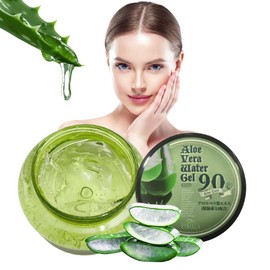 Elitzia Organic Aloe Vera Gel Korean Skincare Face Moisturiser for Face Body 90% Pure Aloe Vera Gel Hair Care Hydrating Women Soothing & Moisture Repairing Anti Aging Skin Care Aftersun Care 10.93 oz