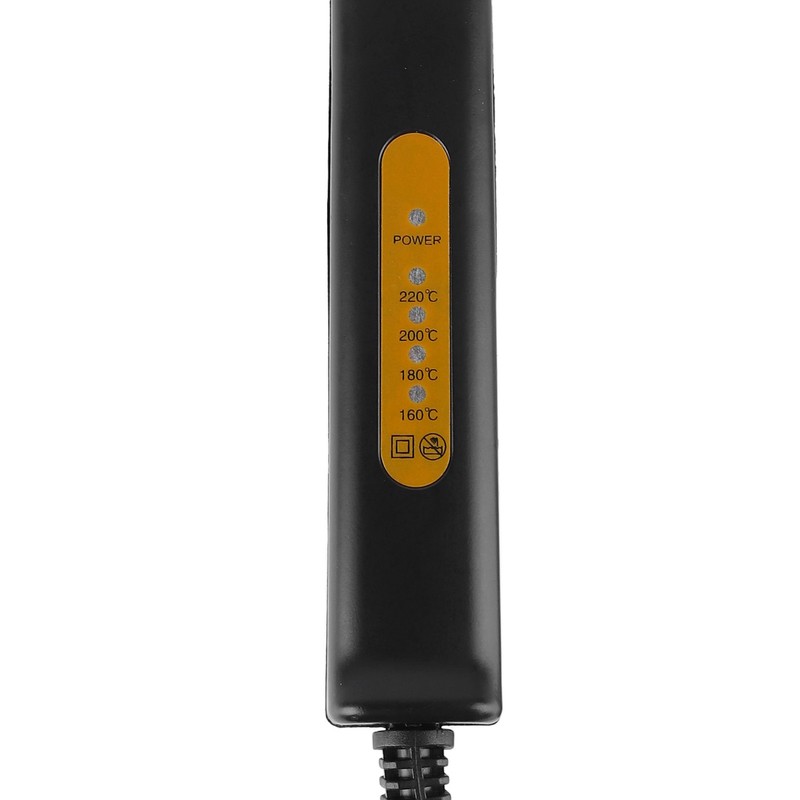 Hair Straightener Wide Steam Flat 4 Level Adjustable Temperature Black