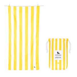 Dock & Bay Customized Beach Towel - Quick Dry, Sand Free - Compact, Lightweight - 100% Recycled - Includes Bag - Cabana - Boracay Yellow - Large