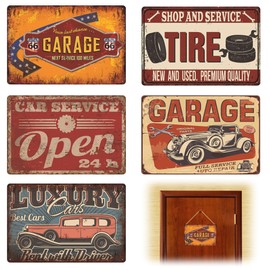 American Retro American Goods Interior Tin Sign MSW2529 Garage C (5 Pieces)