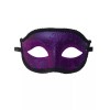 Elegance Mask Dark Purple Elegant Crescent Glitter Venetian Masquerade Mask