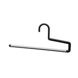 Hangers_Slack Hangers with Stop Bar [Reverse] Made in Japan _ Black
