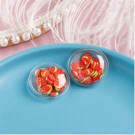 Healifty 20pcs Clear Quicksand Shaker DIY Hair Clips Accessories Mixed Style Transparent Charms for Craft Projects for Hair Bows Headbands and Party Decorations