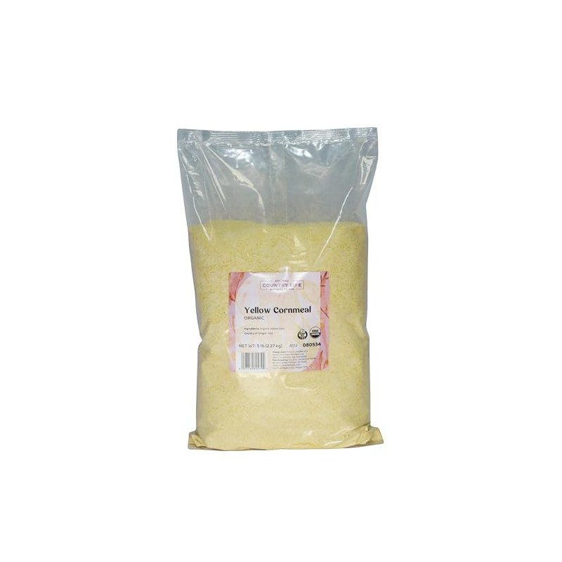 Yellow Organic Cornmeal, Non-GMO, Whole Grain, Fine Meal, Great for