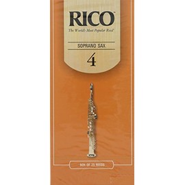 D’Addario Woodwinds Soprano Sax Reeds, Strength 4.0, 25-pack