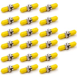 TEZONG 20 Pack St Fiber Barrel Connector, ST to ST Bulkhead Fiber Coupler Singlemode Multimode Simplex St Female Fiber Optical Cable Connectors Adapter