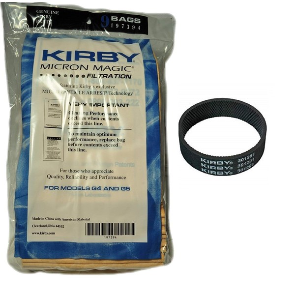 Kirby (9 Bags & 1 Belt Part#197301-Kirby Micron Magic Filtration