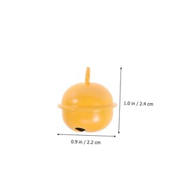SEWACC 50pcs Smass Bells Smass Hanging Beads for Jewelry Making Kit Yellow Bells Smass Ornaments Smass Ornament Crafts Charms Mini Metal Bells Yellow