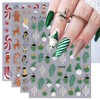 JMEOWIO Nagelsticker Weihnachten 8 Blatt Nail Art Sticker Selbstklebend Nagelaufkleber