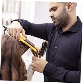 IWOWHERO 3Pcs Handle Bristle Hairbrush Detangling Round Hair Brush for Curly Wavy and Straight Hair Painless Bristles for Scalp Massage and Growth for Women