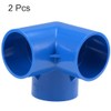 TOP-VIGOR 2Pcs 50mm 3 Way Elbow PVC Pipe Fitting, Tee