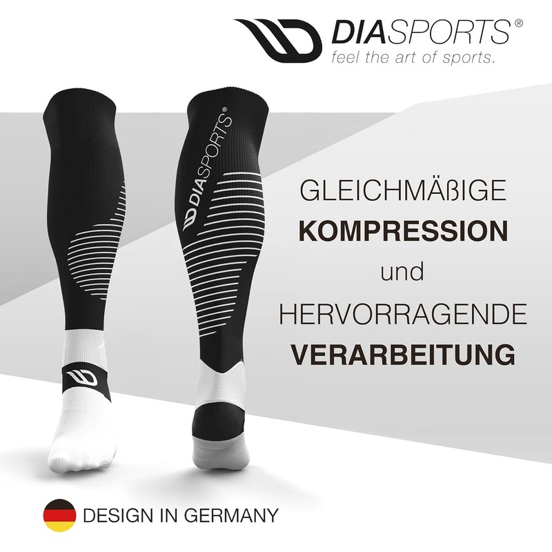 Diasports Runstars Compression Socks for Marathon & Triathlon, High-Quality Compression