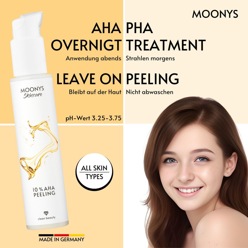 MOONYS® 10% AHA Peeling Face with PHA - 100 ml