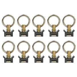 VanEssential Venture L-Track Spring Loaded Adjustable Tie Down Ring - Gray - 10 pcs