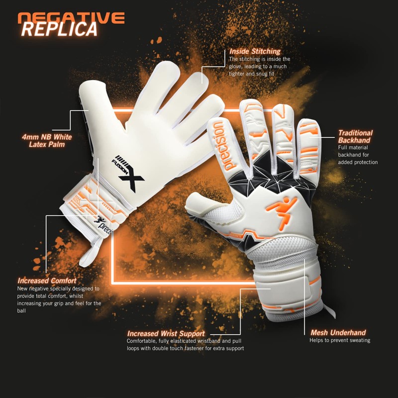 Precision Training Fusion X Negative Replica Football Junior Goalkeeper Gloves,