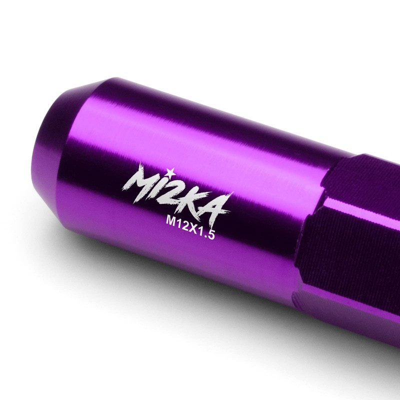 Purple 20 PCS M12x1.5 Lug Nuts Spiked 60mm Extended Tuner