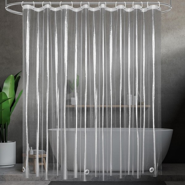 UFRIDAY Extra Wide Shower Curtain Liner 96 x72 inches,9G EVA