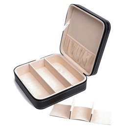 Homeater Portable Travel Zipper Box Sunglasses Case for Everyday Glasses Collector Storage(Black)