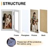 decorUhome Double 5x7 Picture Frame Vertical, Engineered Wood Bifold Photo