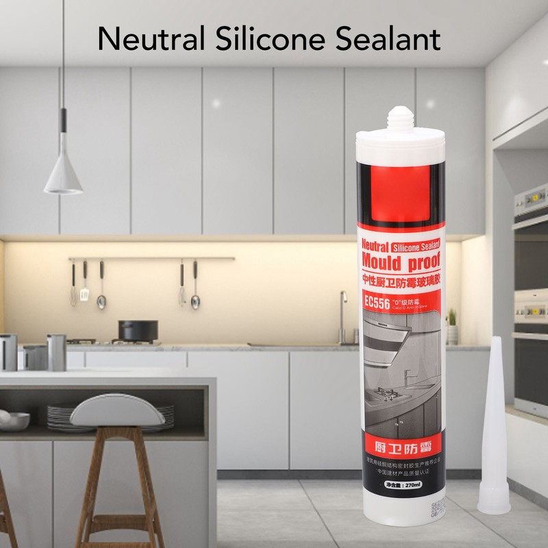 Neutral Silicone Sealant Water Resistance Clear Glass Glue for Kitchen