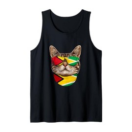 Guyanese Flag American Bengal Cat Heritage Guyana Tank Top