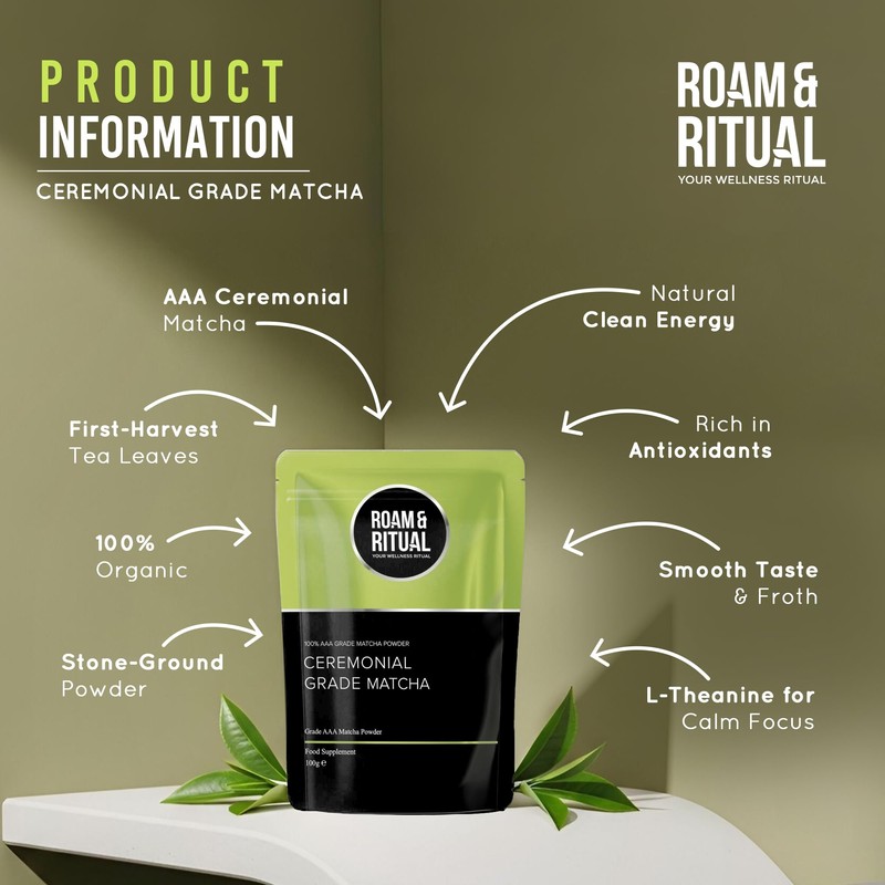 Matcha Powder Ceremonial Grade 100g | Pure AAA Grade Ceremonial