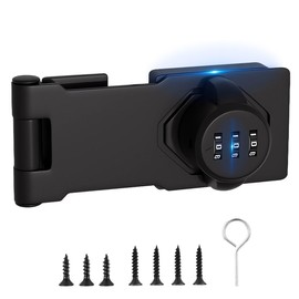 Bifold Door Lock 3-Digit Password Keyless Cabinet Door Locks with Combination Sliding Closet Lock Pantry Door Lock, Closet Door Lock for Double Barn Shed Door Yardlock for Garage Garden 1PCS