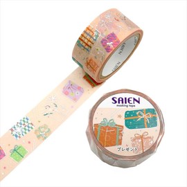 SAIEN Masking Tape, Present, 0.8 inches (20 mm) x 16.4 ft (5 m) Roll UR-4091