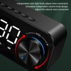Bluetooth Speaker Alarm Clock Radio Digital LED Display Subwoofer Mini
