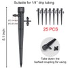 Topiverse 25 Pcs Drip Irrigation Emitters, Adjustable Flow 0-18 GPH