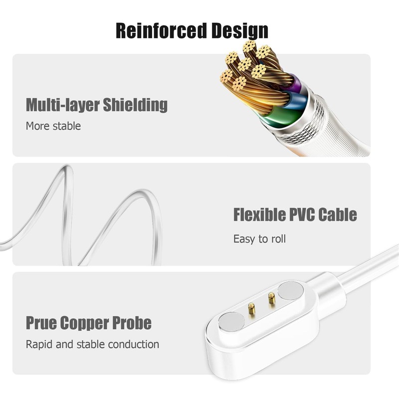 SIYNZEM 2pin White 1pack CYCX0003-2-1 USB Magnetic USB Cable