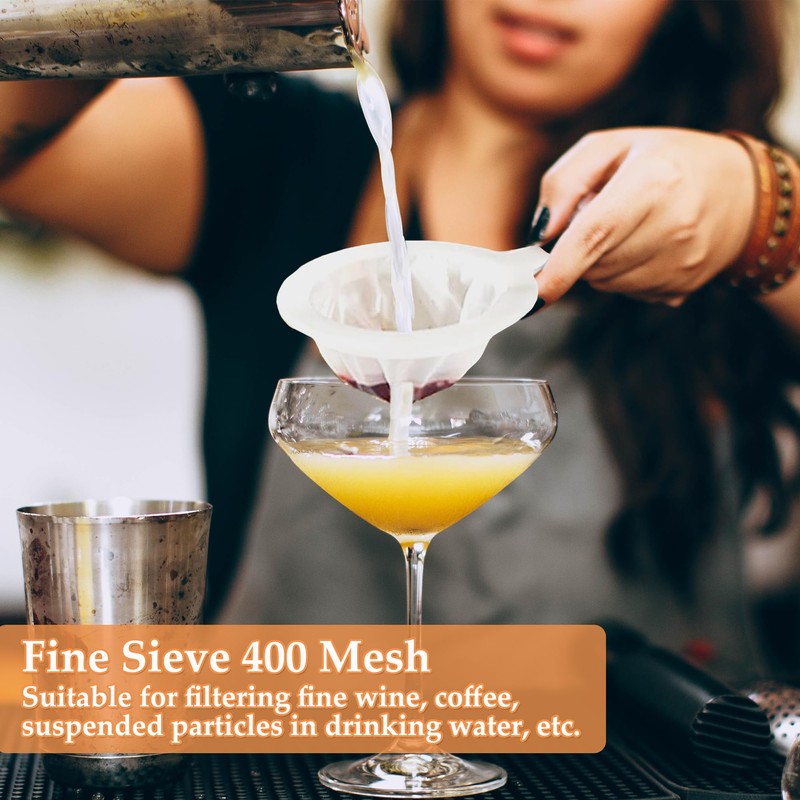 Mesh Strainer, 400 Mesh Kitchen Sieve Plastic Household Sieve Fine