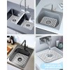 2 Pack Silicone Sink Protector for Kitchen Sink, Trellis Pattern