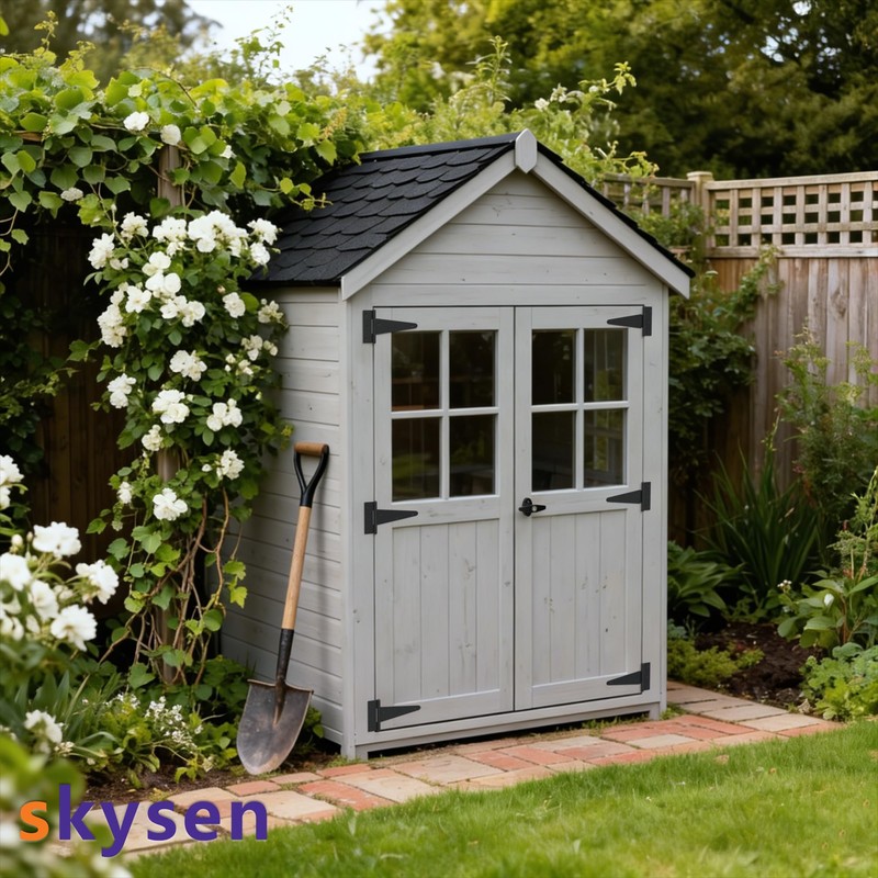 SKYSEN Shed Door Hardware Kit, Complete Set with T-Handle Lock,