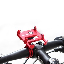 Lixada Bicycle Phone Holder 360 Degree Rotating Length Adjustable Aluminum Bike Handlebar Mount Cycling Clip-on Phone Clamp Holder