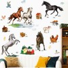 Runtoo Farm Animals Wall Sticker Wild Horse Wall Decals Kids