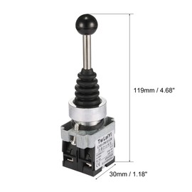 uxcell Joystick Switch Controllers 2 Position 2NO Latching Type AC 600V 10A 22mm Panel Mount