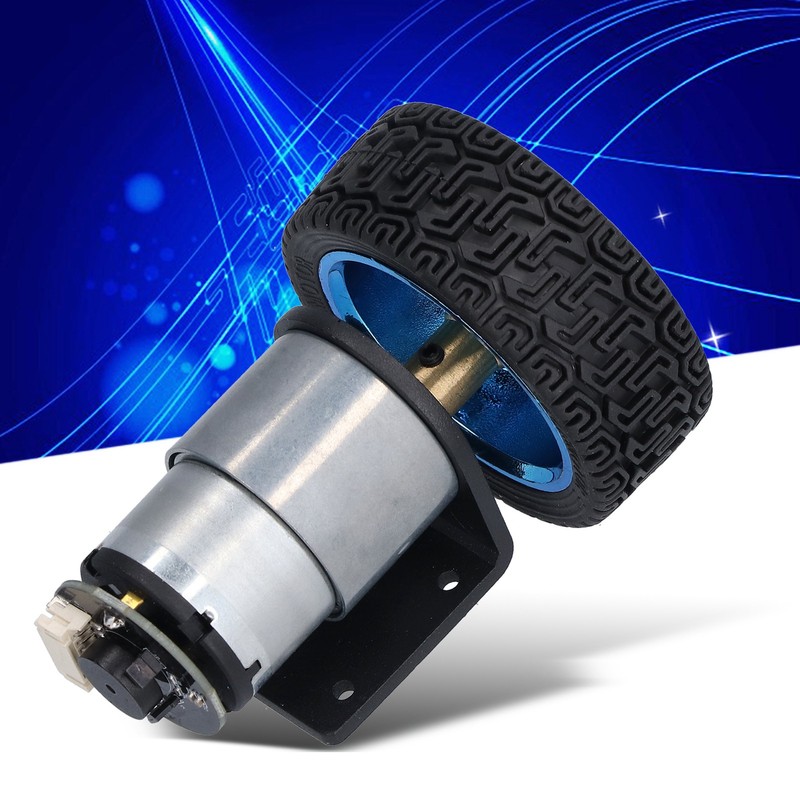 Encoder Motor Set Kit 6mm Shaft with Mounting Bracket for
